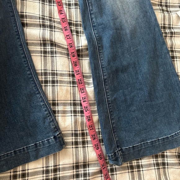 Lucky Brand Vintage? Y2K Kick Flare Cotton Flap Back Pockets Trouser Jeans 10/30 - Picture 15 of 16